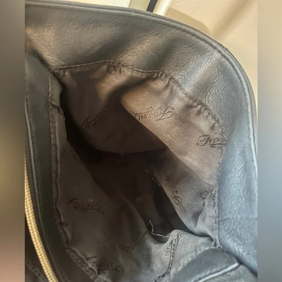 Vintage Fossil 75082 Magnetic Front Flap Pocket Leather Crossbody *broken zipper - Picture 13 of 16